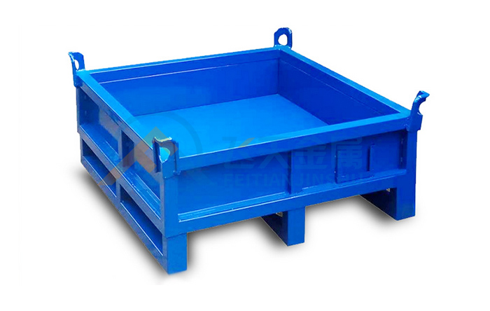 高強(qiáng)度四向車金屬周轉(zhuǎn)箱在自動(dòng)化倉庫應(yīng)用